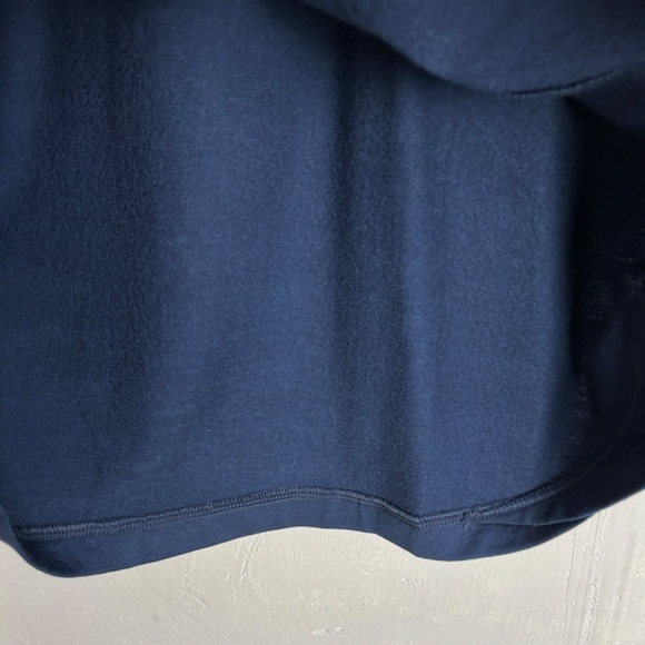 J. Jill size L Purejill cowl neck swing dress navy luxe tencel short long sleeve - Picture 7 of 13